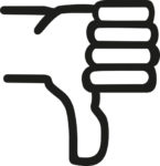 Hand icon with thumbs down
